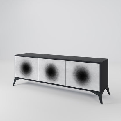 Mobile TV BLACK HOLE a 3 ante con finitura nera