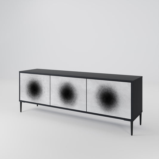 Mobile TV BLACK HOLE a 3 ante con finitura nera