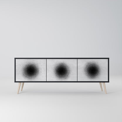 Mobile TV BLACK HOLE a 3 ante con finitura nera
