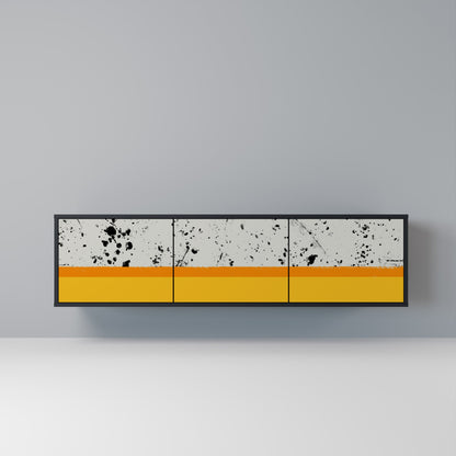Mobile TV a 3 ante DYED BY ORANGE con finitura nera