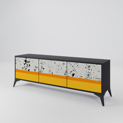 Mobile TV a 3 ante DYED BY ORANGE con finitura nera