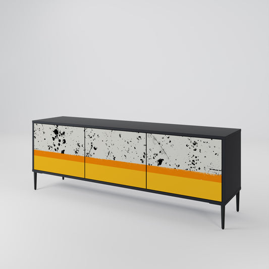 Mobile TV a 3 ante DYED BY ORANGE con finitura nera