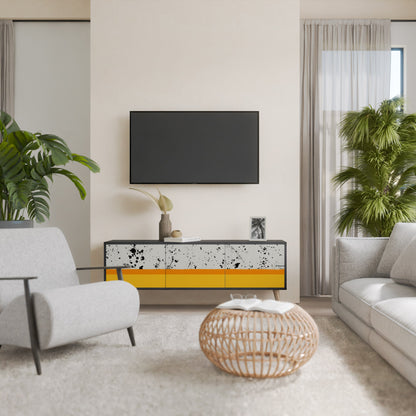 Mobile TV a 3 ante DYED BY ORANGE con finitura nera