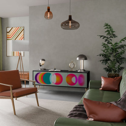 Mobile TV SYMPHONY OF COLORS a 3 ante in finitura nera