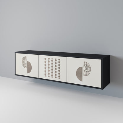Mobile TV HARMONY ESSENCE a 3 ante in finitura nera