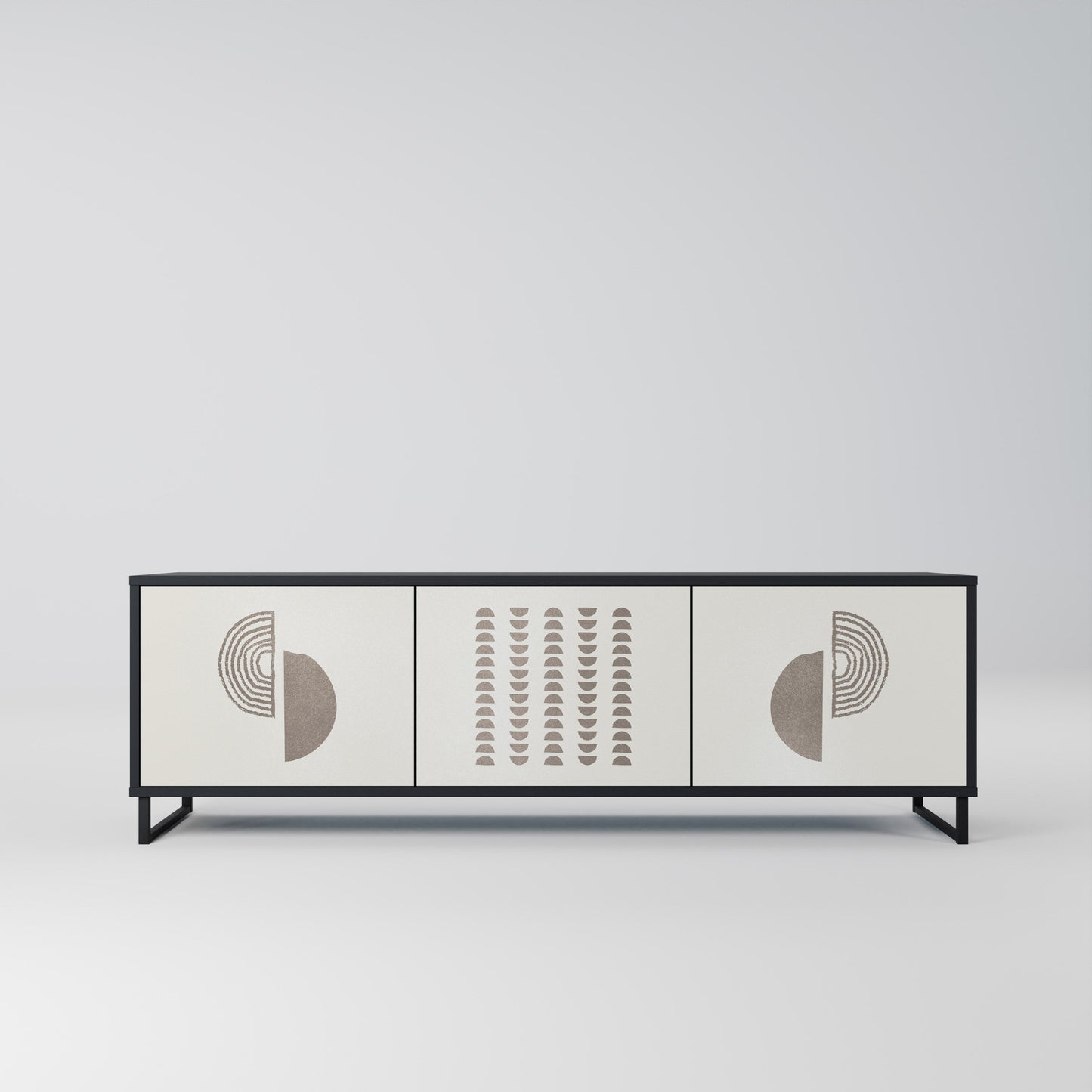 Mobile TV HARMONY ESSENCE a 3 ante in finitura nera