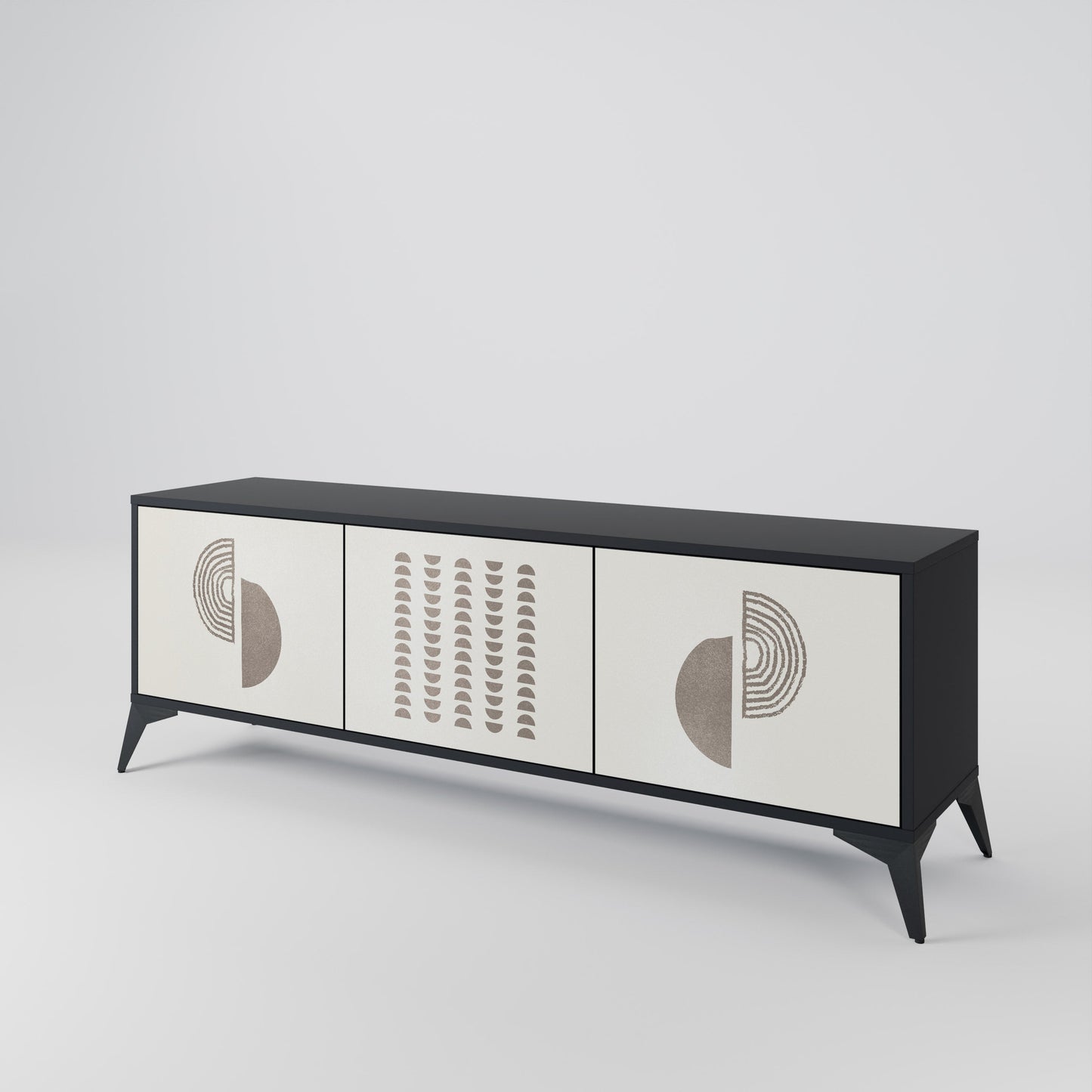 Mobile TV HARMONY ESSENCE a 3 ante in finitura nera