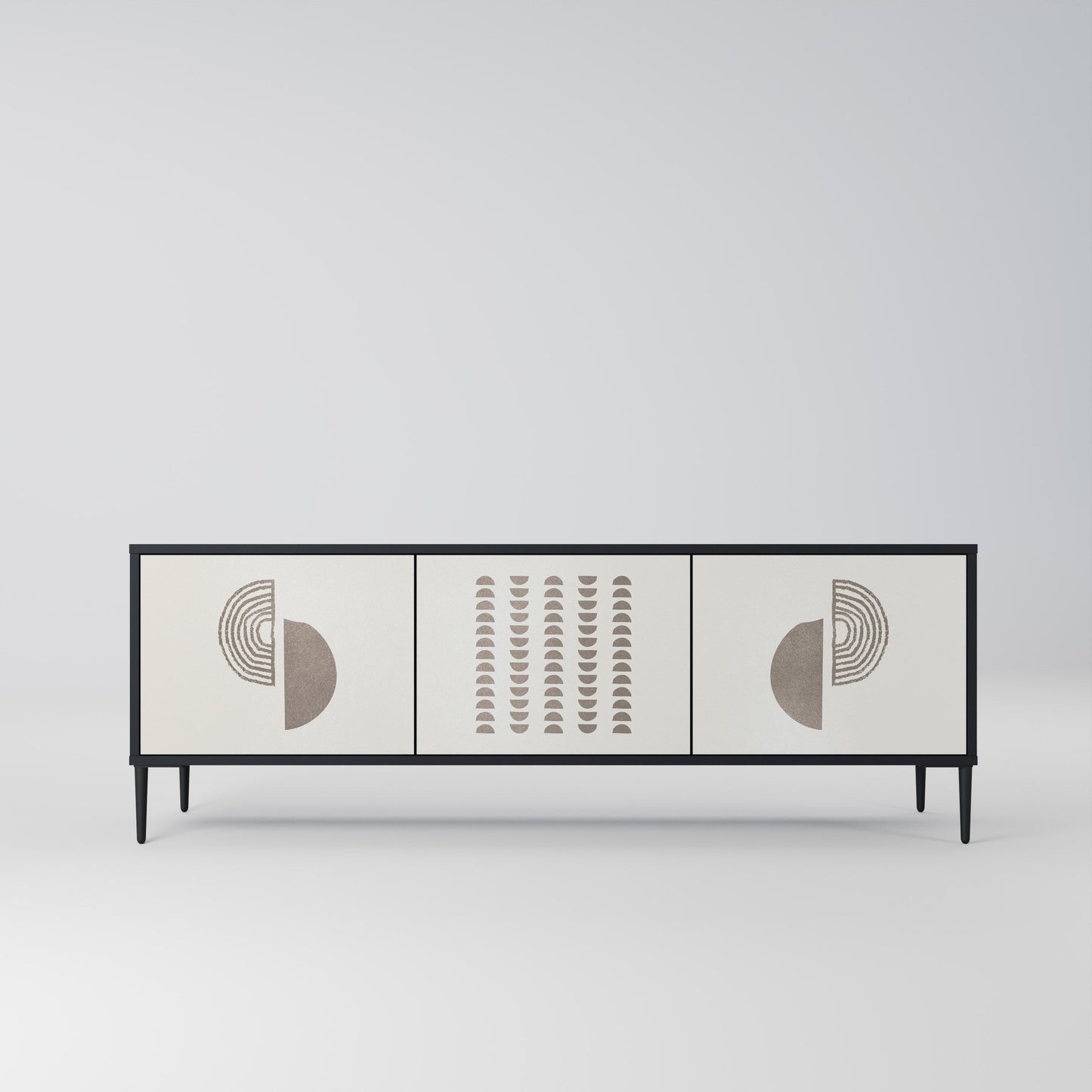 Mobile TV HARMONY ESSENCE a 3 ante in finitura nera