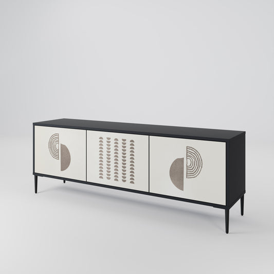 Mobile TV HARMONY ESSENCE a 3 ante in finitura nera