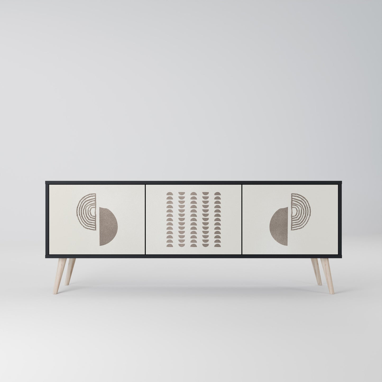 Mobile TV HARMONY ESSENCE a 3 ante in finitura nera