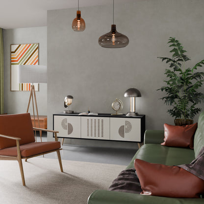 Mobile TV HARMONY ESSENCE a 3 ante in finitura nera