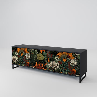 Mobile TV a 3 ante MIDNIGHT SPROUT con finitura nera