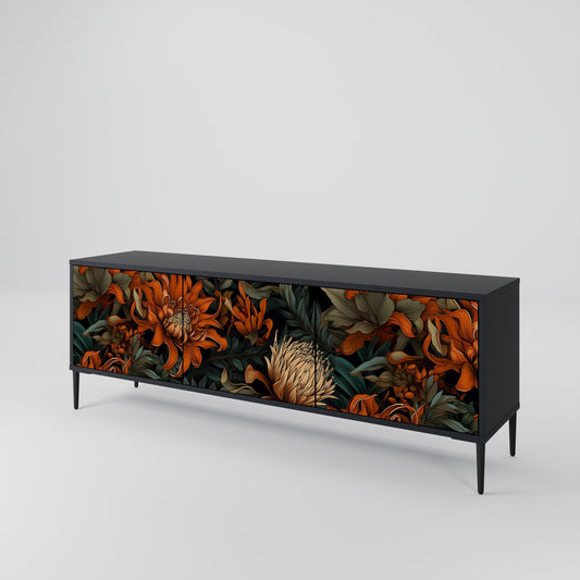 Mobile TV a 3 ante DAWN BLOOM in finitura nera