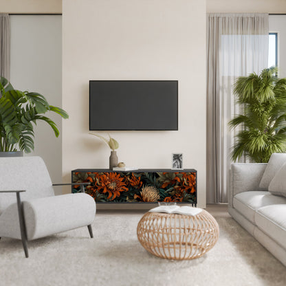 Mobile TV a 3 ante DAWN BLOOM in finitura nera