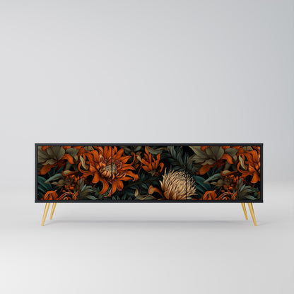 Mobile TV a 3 ante DAWN BLOOM in finitura nera