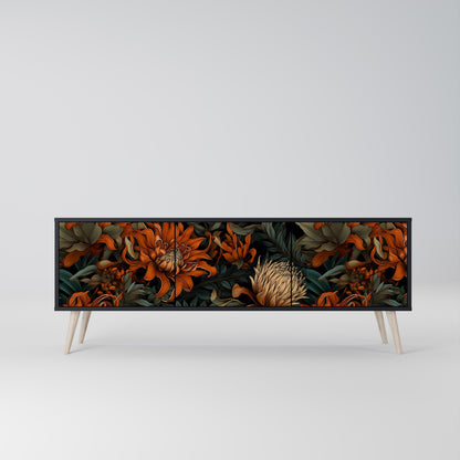 Mobile TV a 3 ante DAWN BLOOM in finitura nera
