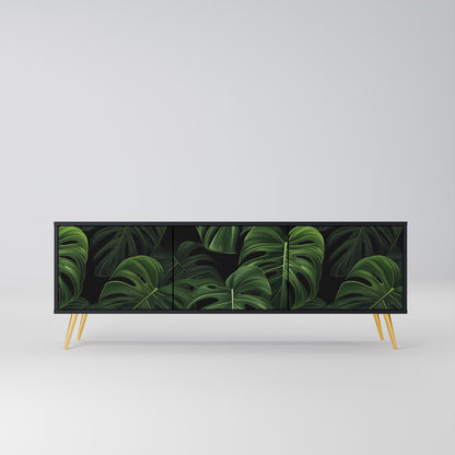 Mobile TV INFINITE MONSTERA a 3 ante con finitura nera