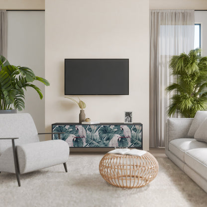 Mobile TV POPINJAY LOOK a 3 ante con finitura nera
