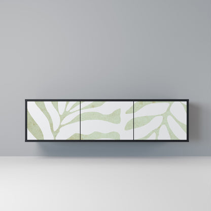 Mobile TV BOTANICAL SPARK a 3 ante con finitura nera