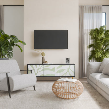 Mobile TV BOTANICAL SPARK a 3 ante con finitura nera