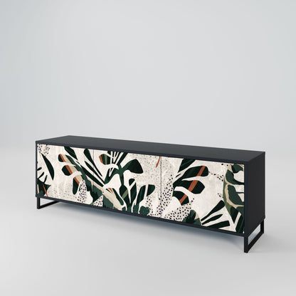 VERDURE FORMATION 3-Door TV Stand in Black Finish