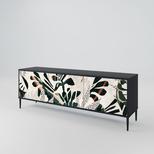 VERDURE FORMATION Mobile TV a 3 ante in finitura nera