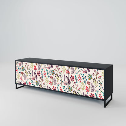 Mobile TV AUTUMN SUNDRIES a 3 ante con finitura nera