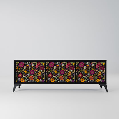 MIDNIGHT GARDEN Mobile TV a 3 Ante in Finitura Nera