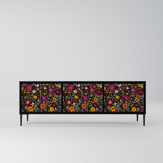 MIDNIGHT GARDEN Mobile TV a 3 Ante in Finitura Nera