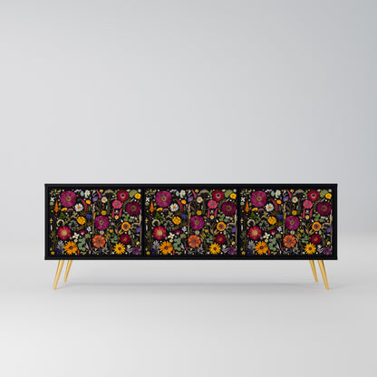 MIDNIGHT GARDEN Mobile TV a 3 Ante in Finitura Nera