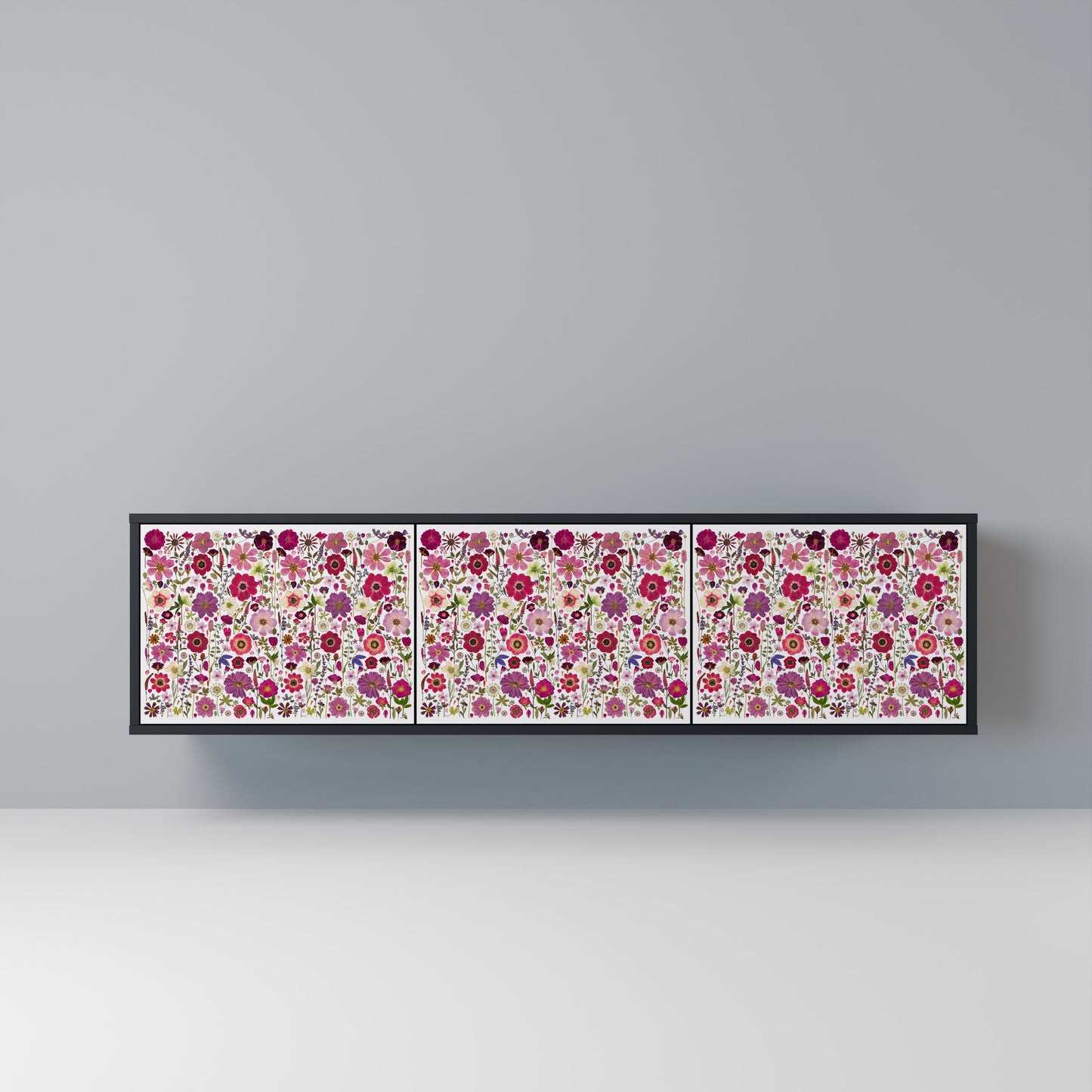 PETAL GARDEN Mobile TV a 3 Ante in Finitura Nera