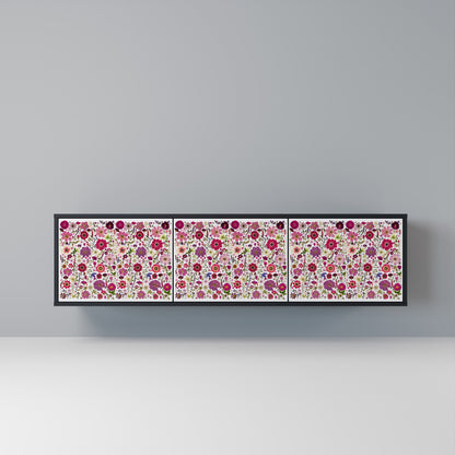 PETAL GARDEN Mobile TV a 3 Ante in Finitura Nera