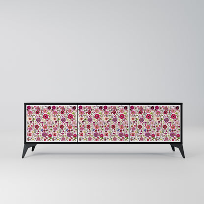 PETAL GARDEN Mobile TV a 3 Ante in Finitura Nera