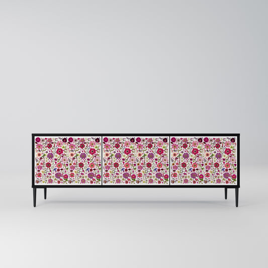 PETAL GARDEN Mobile TV a 3 Ante in Finitura Nera