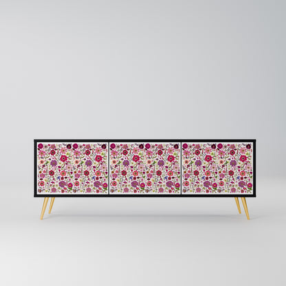 PETAL GARDEN Mobile TV a 3 Ante in Finitura Nera