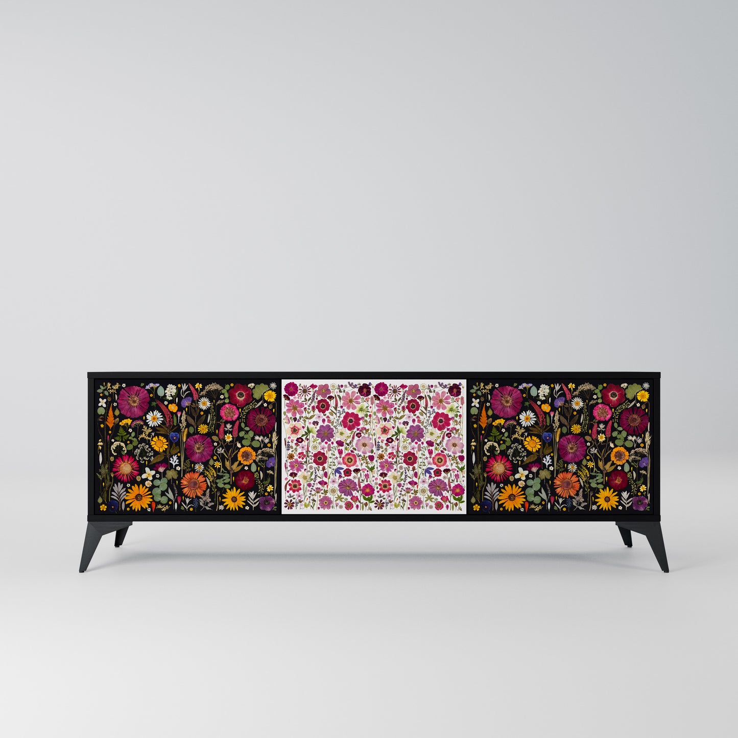 DAYNITE GARDEN Mobile TV a 3 Ante in Finitura Nera