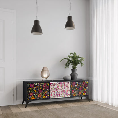 DAYNITE GARDEN Mobile TV a 3 Ante in Finitura Nera