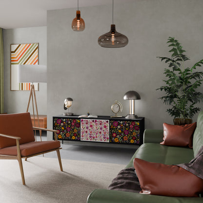 DAYNITE GARDEN Mobile TV a 3 Ante in Finitura Nera