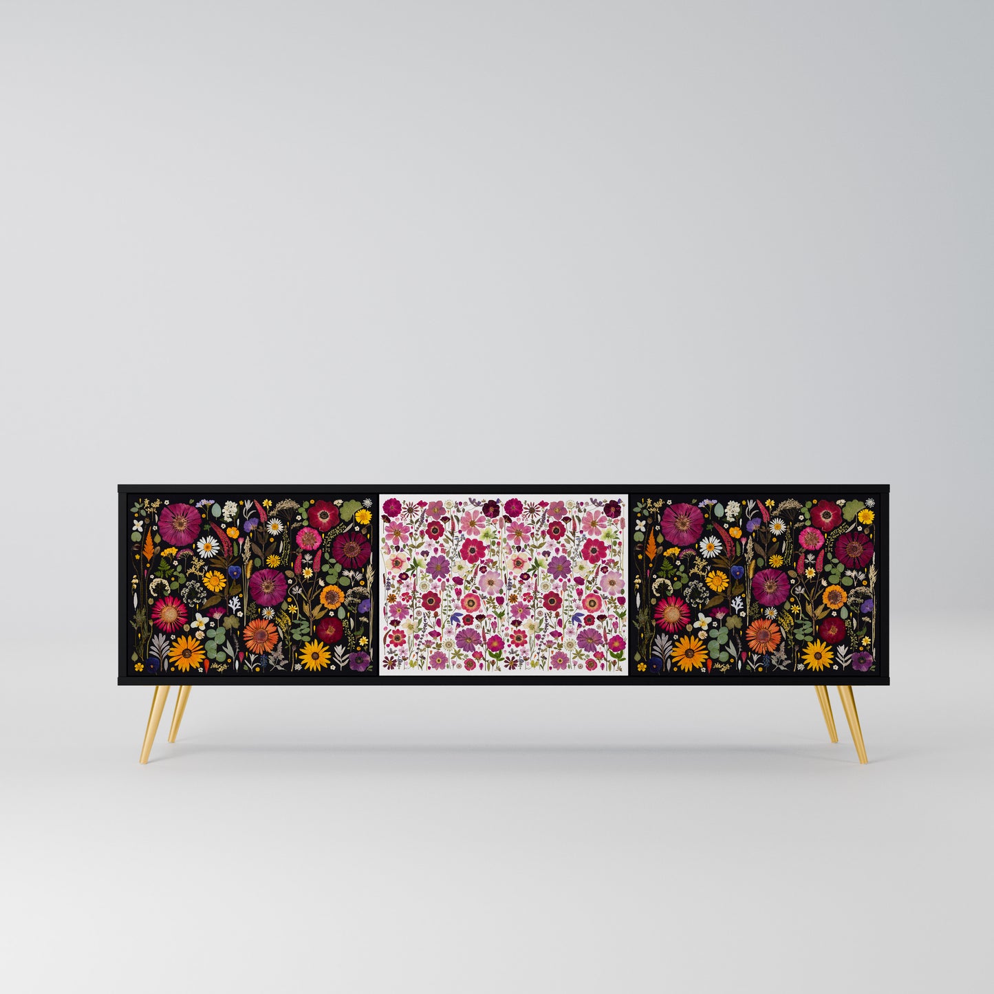 DAYNITE GARDEN Mobile TV a 3 Ante in Finitura Nera