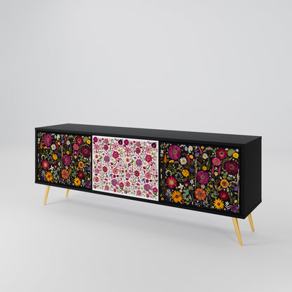 DAYNITE GARDEN Mobile TV a 3 Ante in Finitura Nera