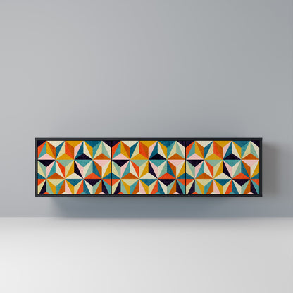 Mobile TV TESSELATE TREASURES a 3 ante con finitura nera