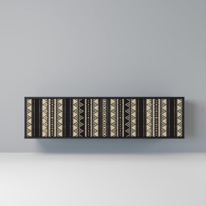 AZTEC 3-Door TV Stand in Black Finish
