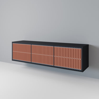 Mobile TV HYPNOTIC GATE a 3 ante con finitura nera