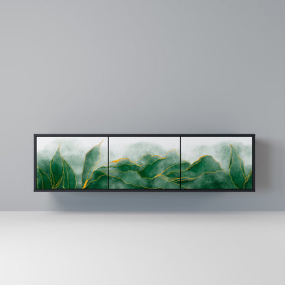 Mobile TV EXPENSIVE NATURE a 3 ante con finitura nera
