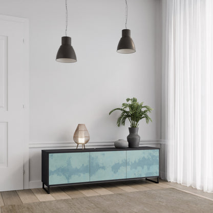 Mobile TV SKY WASH a 3 ante con finitura nera