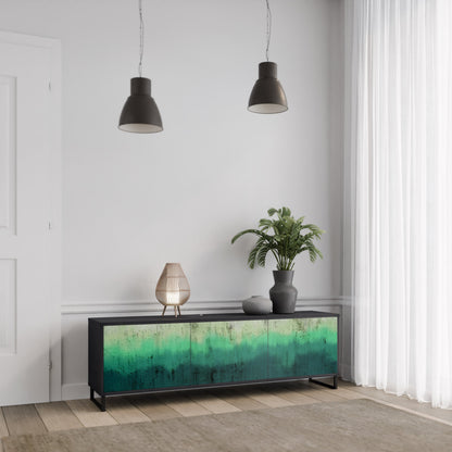 Mobile TV NORTHERN LIGHTS a 3 ante con finitura nera