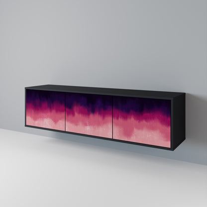Mobile TV AURORA BOREALIS a 3 ante in finitura nera