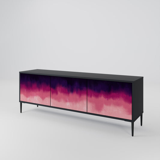 Mobile TV AURORA BOREALIS a 3 ante in finitura nera