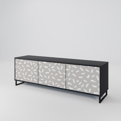 PASSING SECONDS Mobile TV a 3 ante con finitura nera