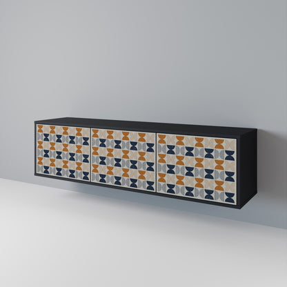 Mobile TV a 3 ante REFLECTION RANGE in finitura nera